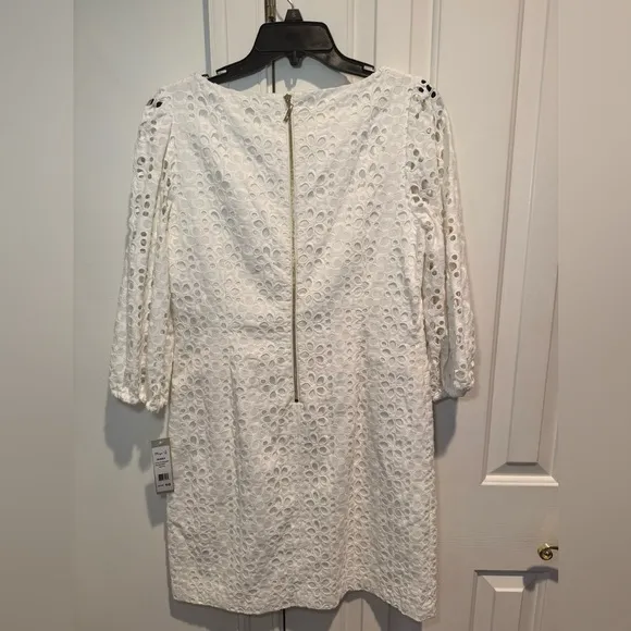 Eliza J.  White Eyelet Dress