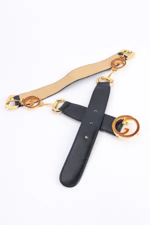 Enamel Horsebit Leather Belt
