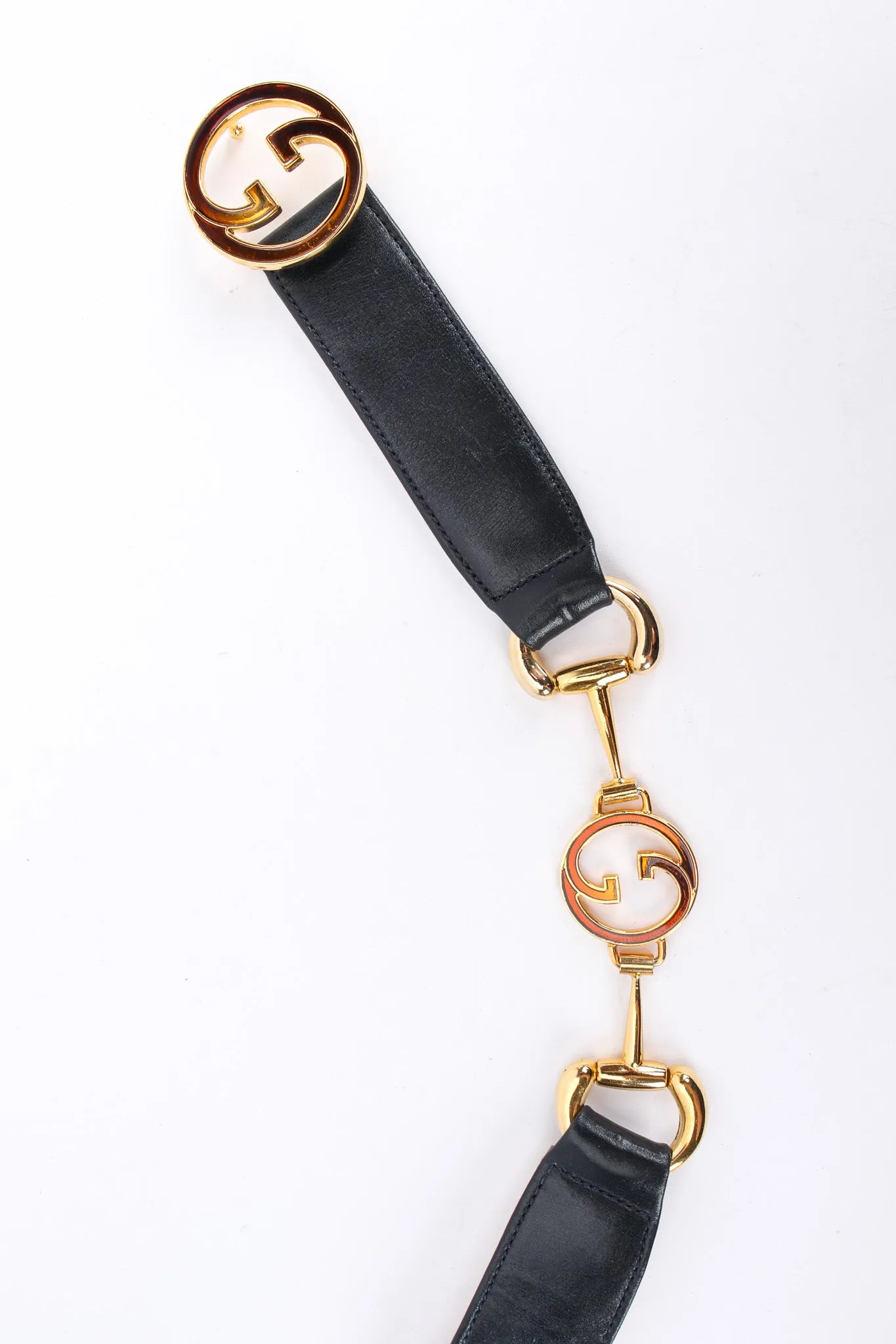 Enamel Horsebit Leather Belt