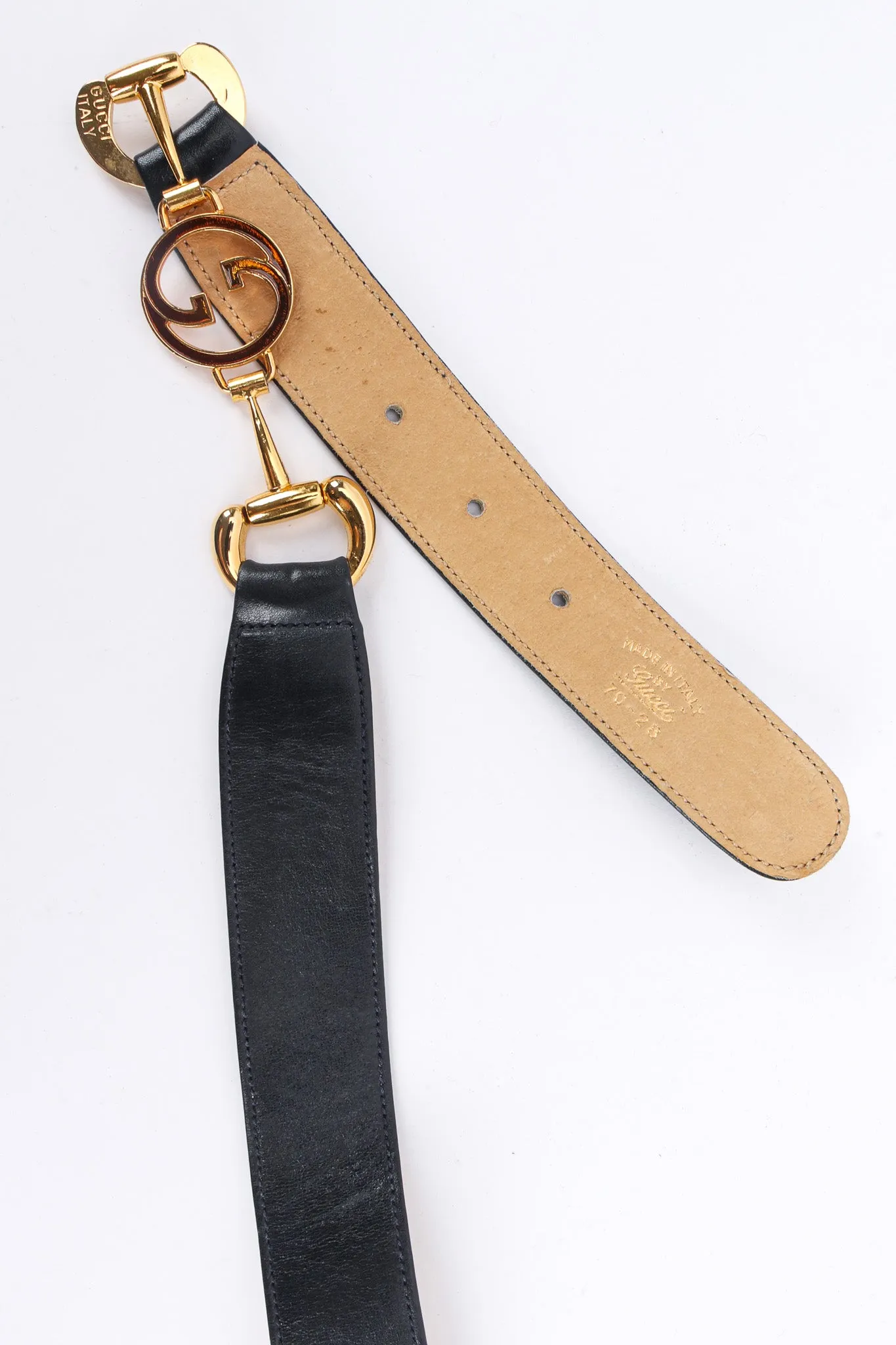 Enamel Horsebit Leather Belt