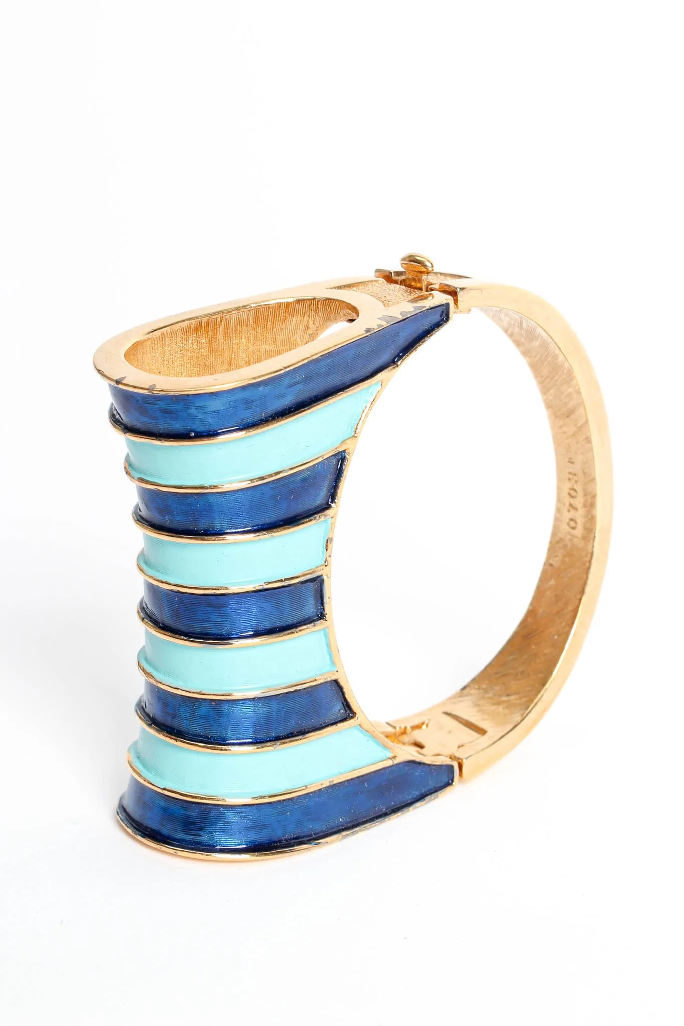 Enamel Stripe Bangle Bracelet