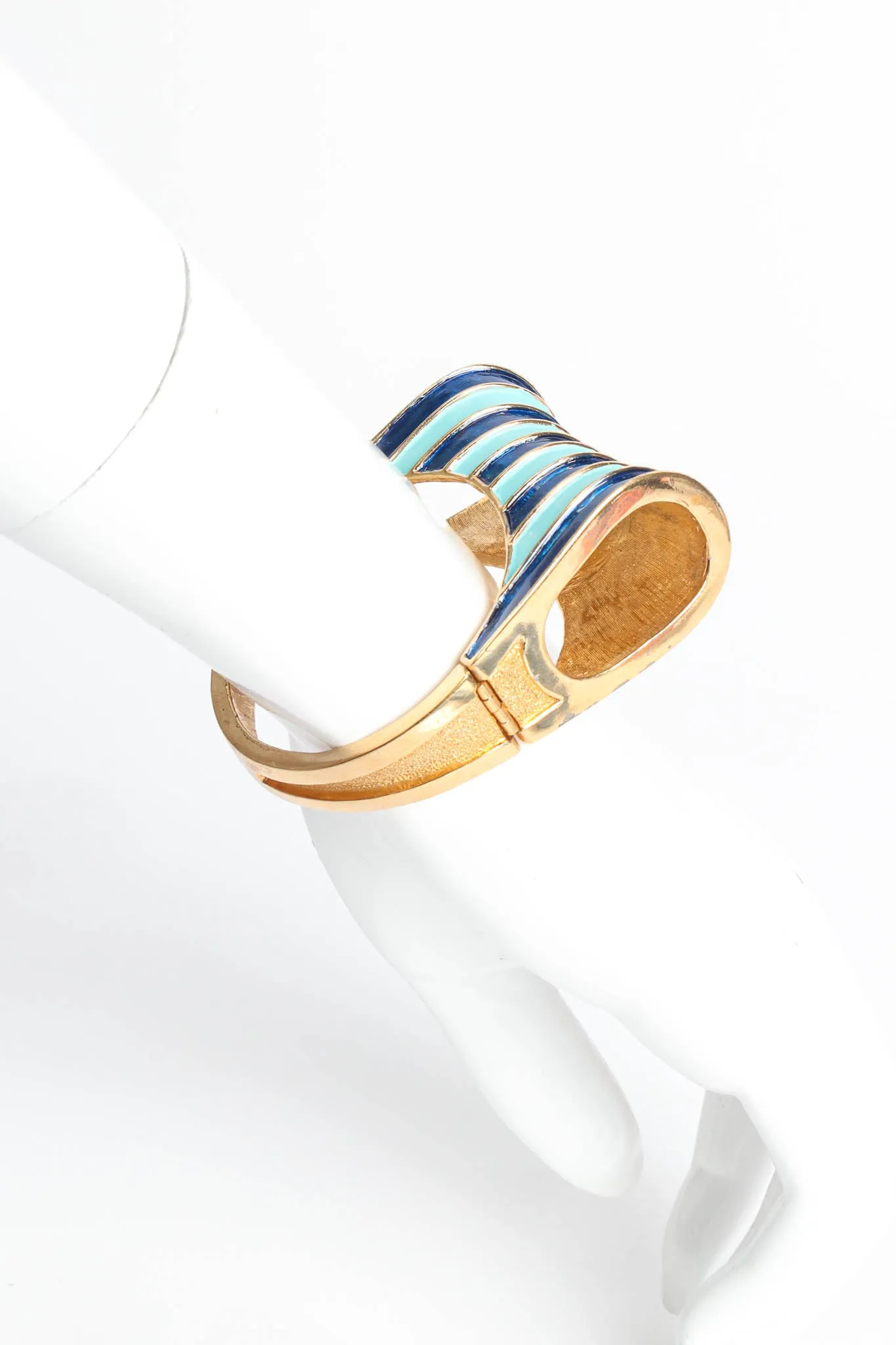 Enamel Stripe Bangle Bracelet