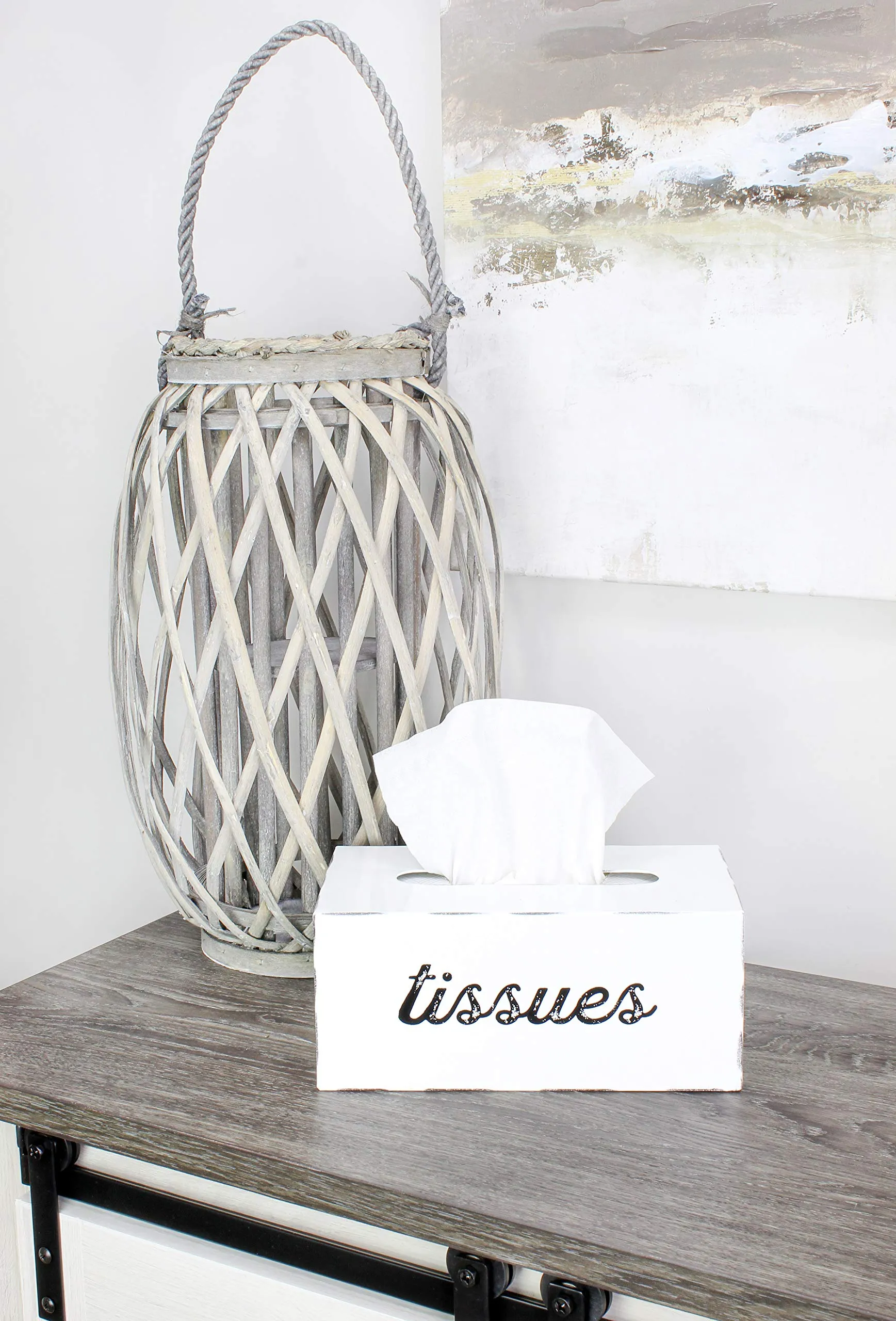 Enamelware Rectangular Tissue Box (White, Case of 24)