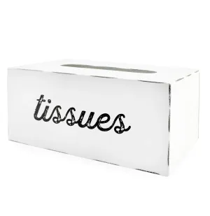 Enamelware Rectangular Tissue Box (White, Case of 24)