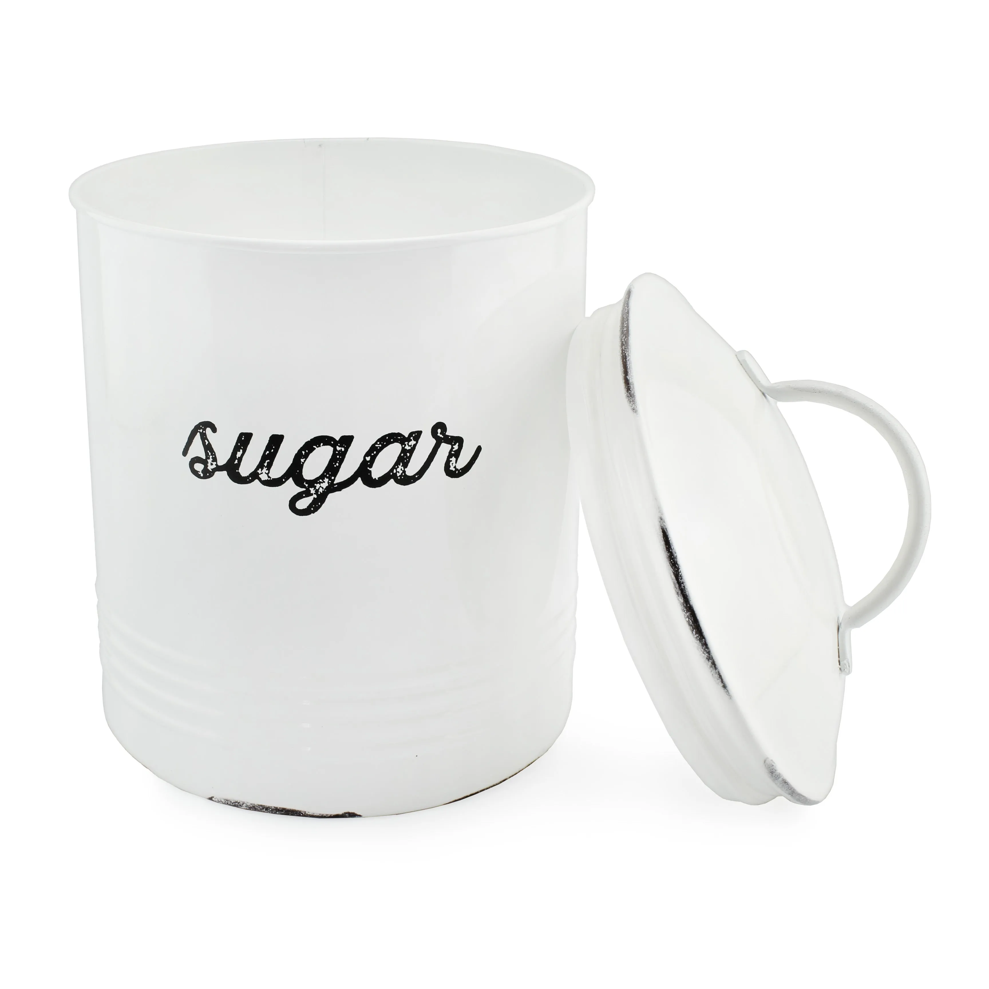 Enamelware White Sugar Canister (Case of 8)
