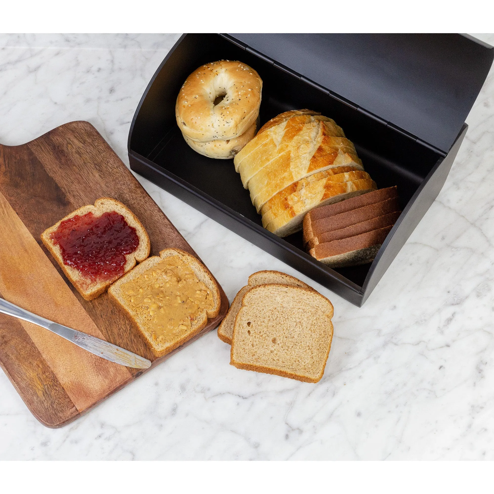 Farmhouse Black Bread Box (Case of 6)