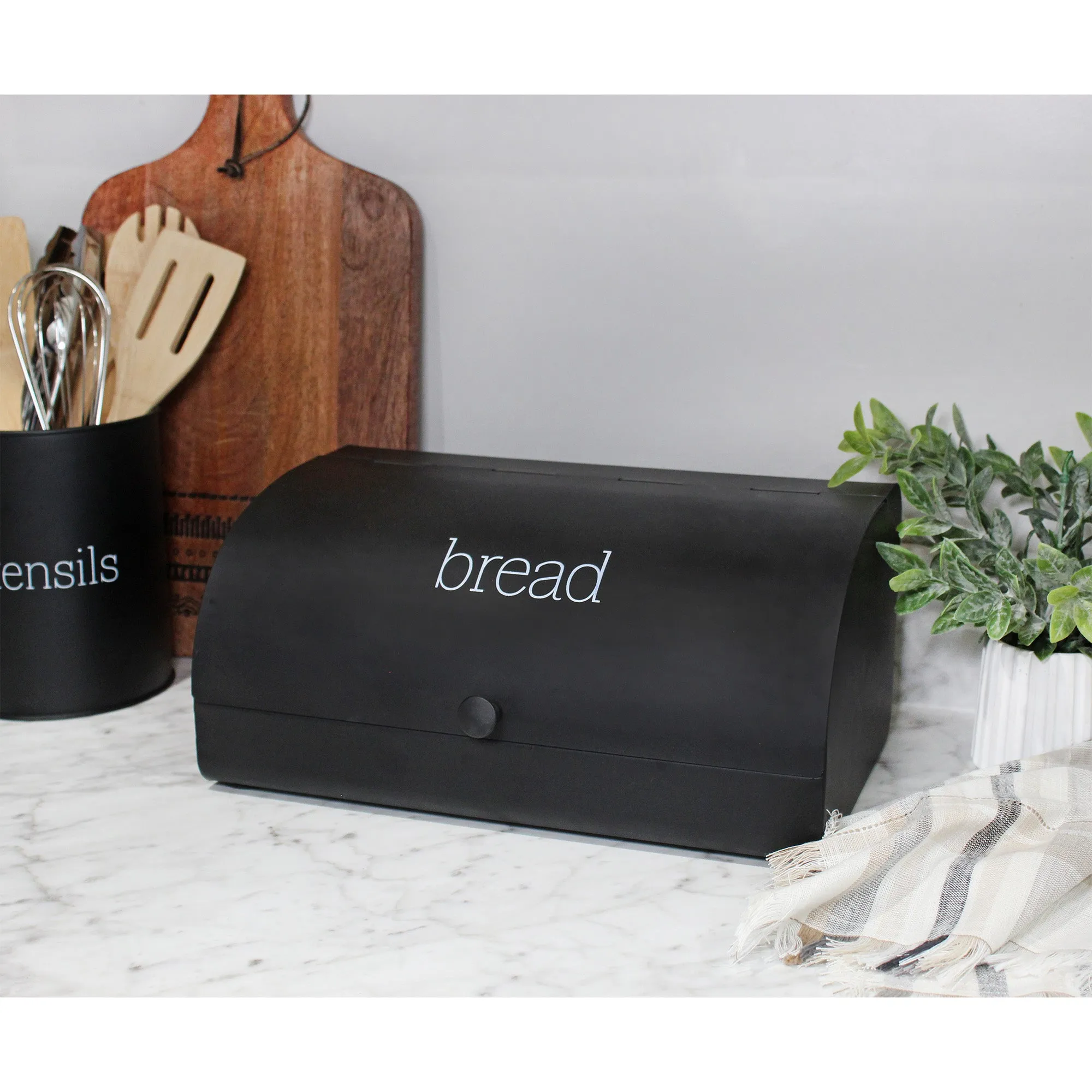 Farmhouse Black Bread Box (Case of 6)