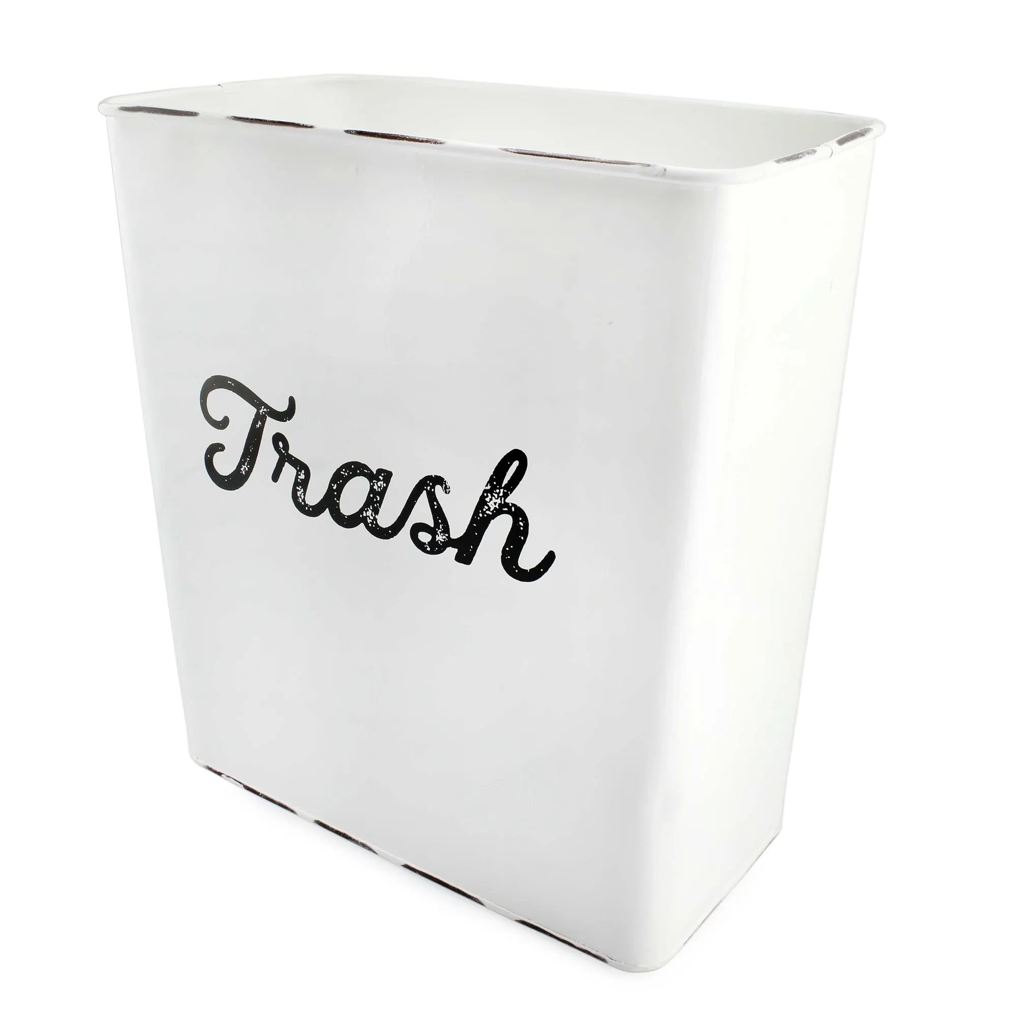 Farmhouse Enamel Trash Can
