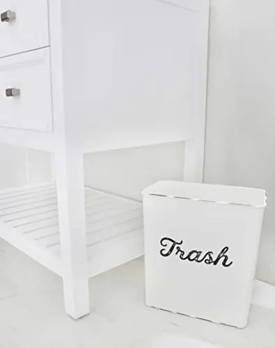 Farmhouse Enamel Trash Can