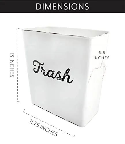 Farmhouse Enamel Trash Can