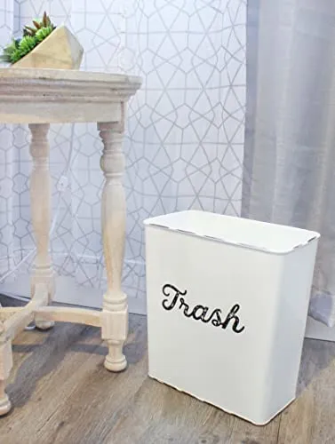 Farmhouse Enamel Trash Can