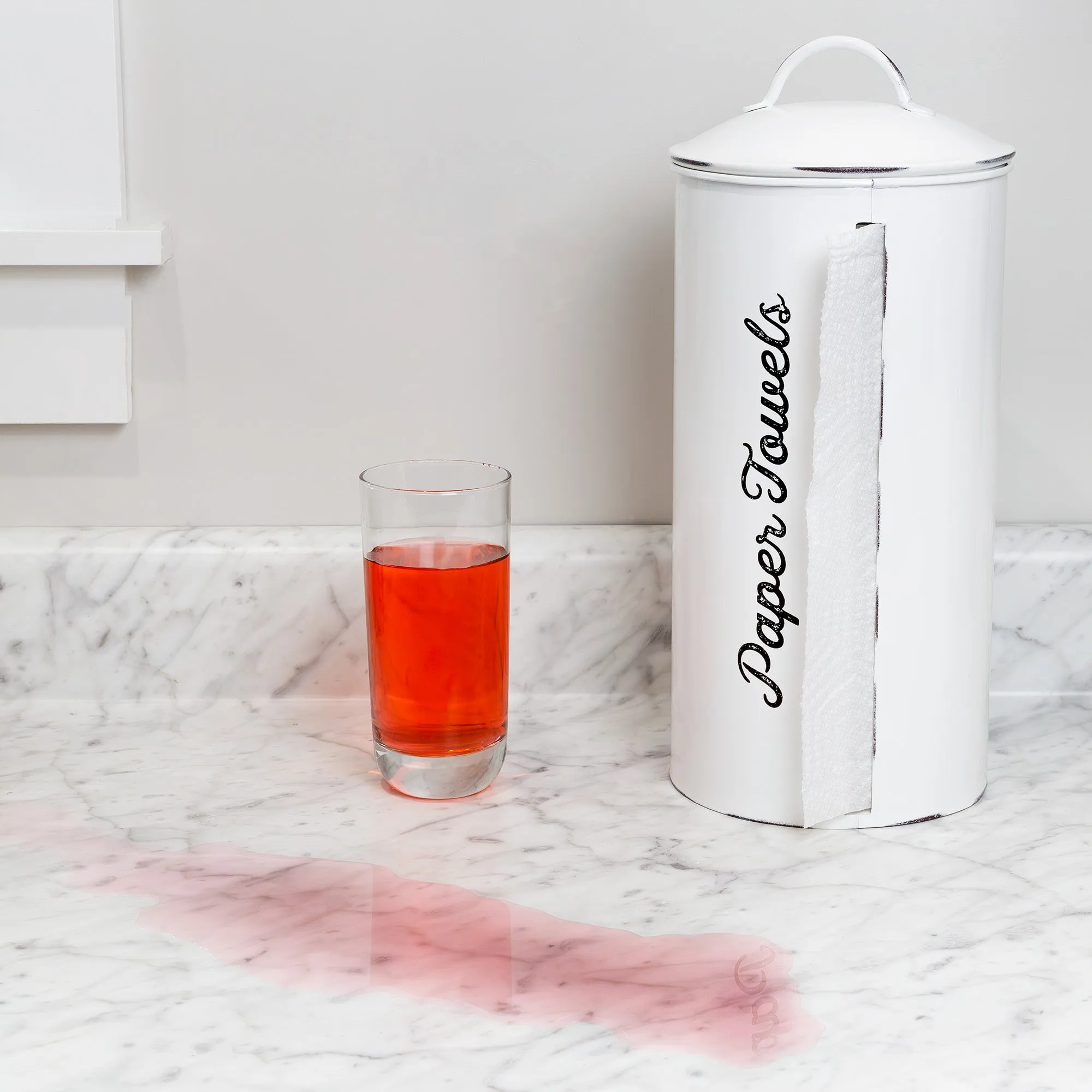 Farmhouse Paper Towel Holder (White)
