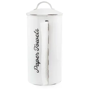 Farmhouse Paper Towel Holder (White)