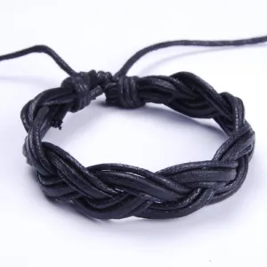 Fashion popular Braided Leather Bracelet,bracelets for men,fashion adjustable bracelet,sold 10pcs per pkg