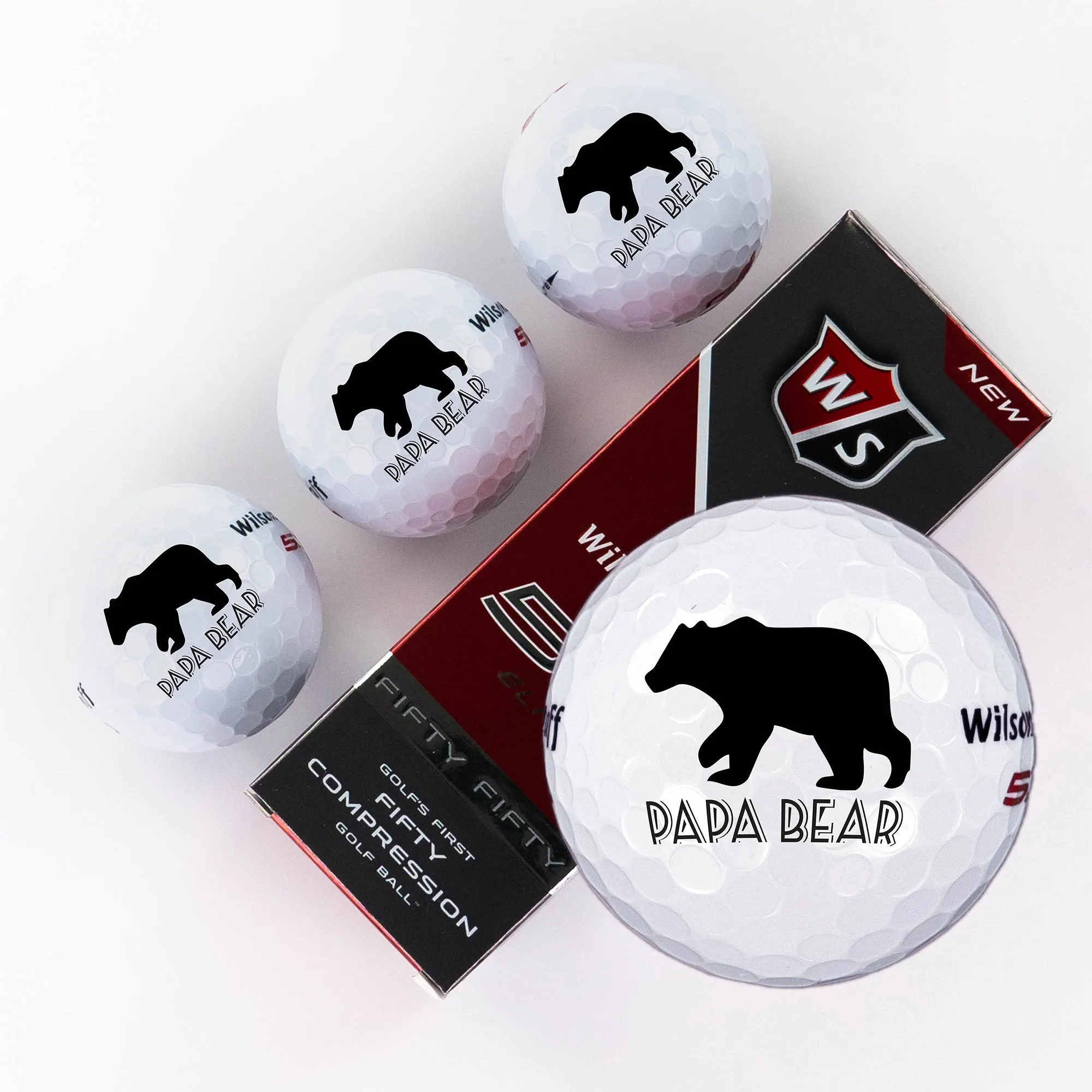Father's Day Geometric Message, Printed Golf Balls