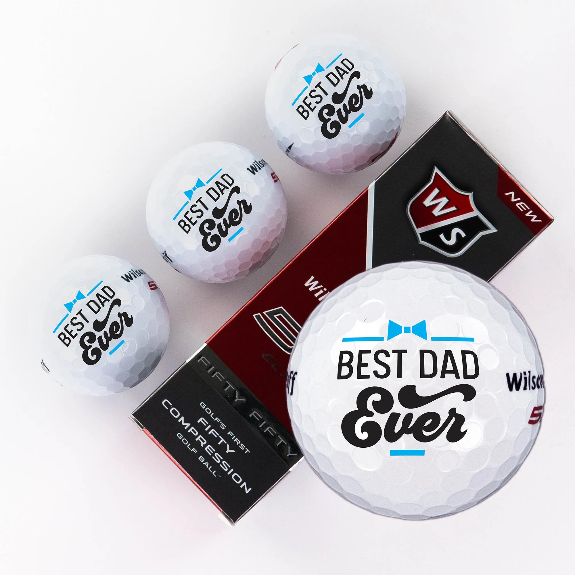 Father's Day Geometric Message, Printed Golf Balls
