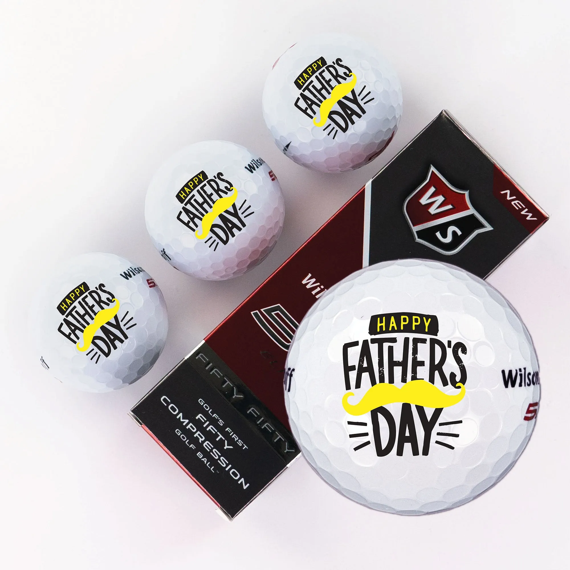 Father's Day Geometric Message, Printed Golf Balls