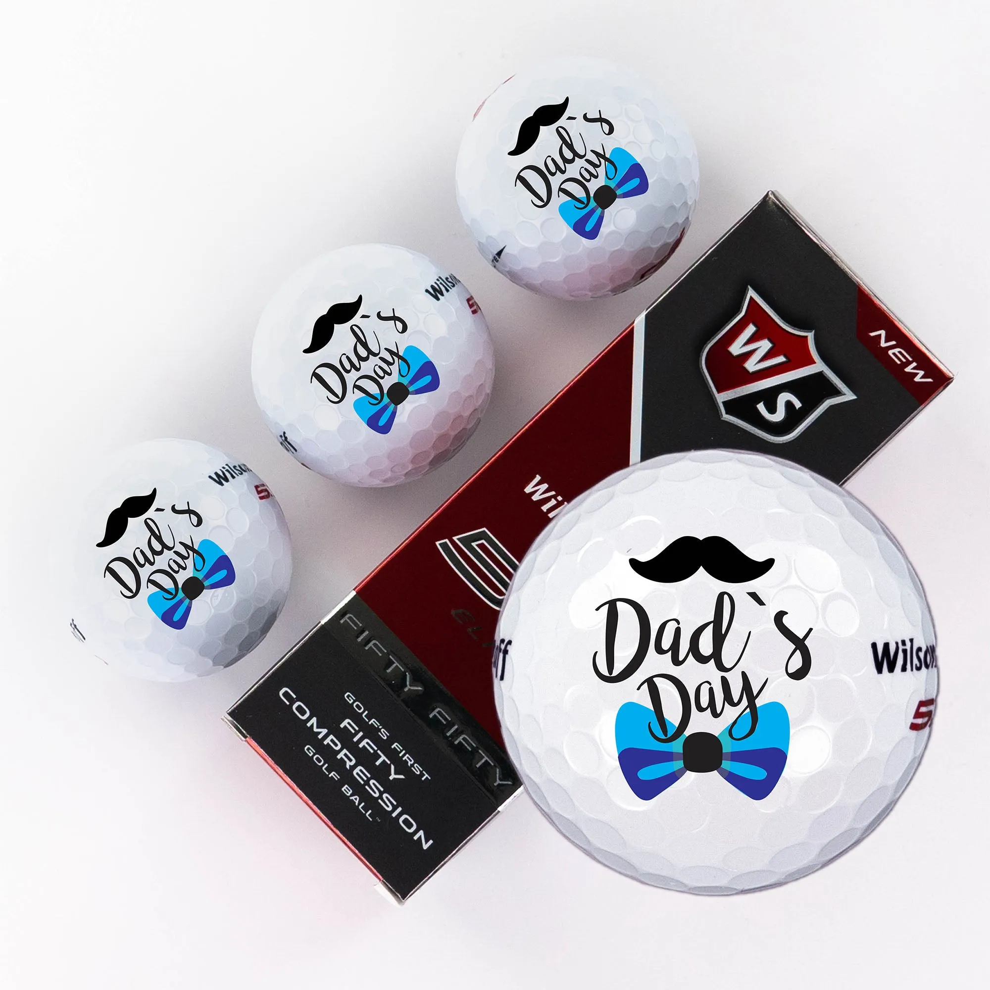 Father's Day Geometric Message, Printed Golf Balls