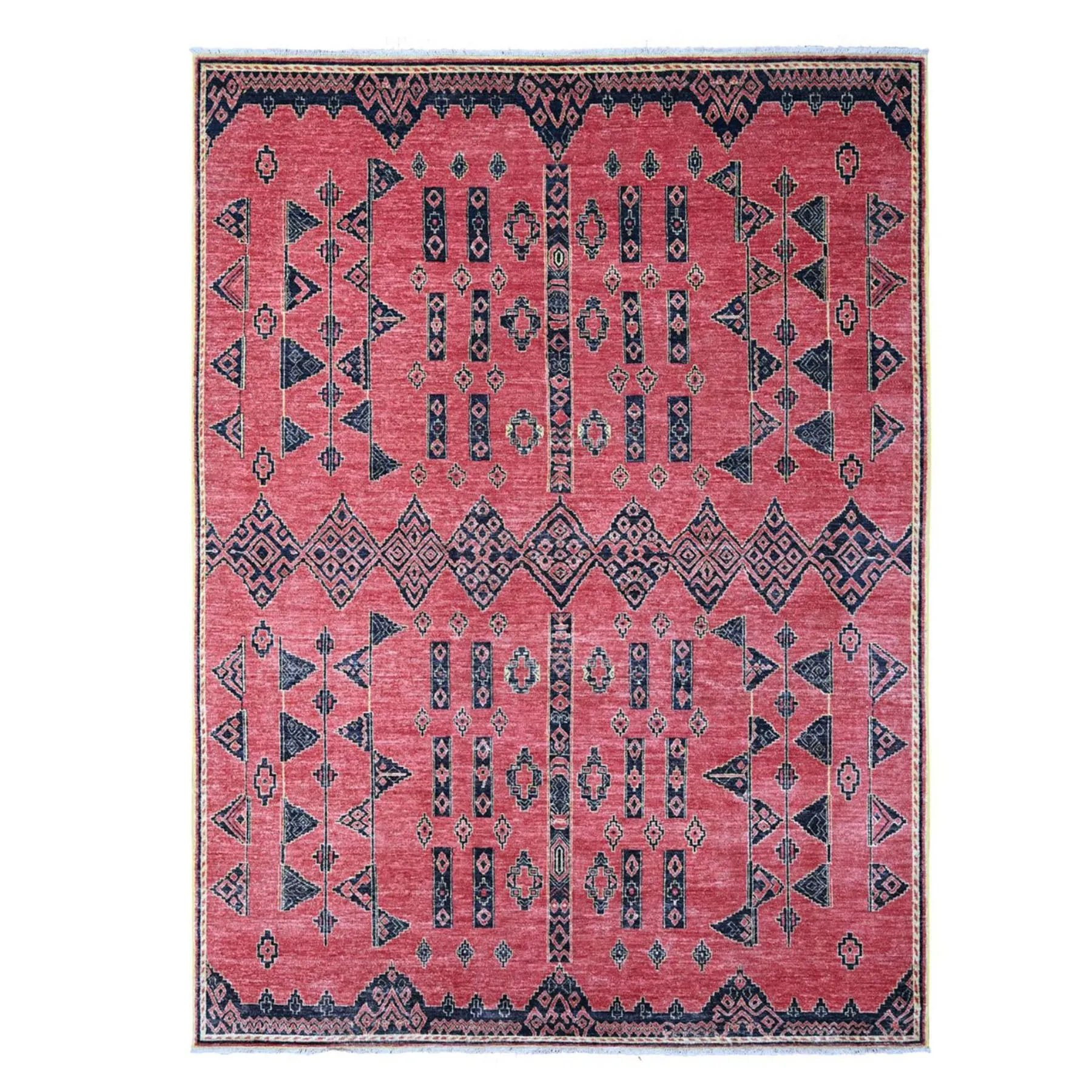 Fine Hand-Knotted Southwestern Style Handmade Wool Rug (Size 8.7 X 11.3) Cwral-10734