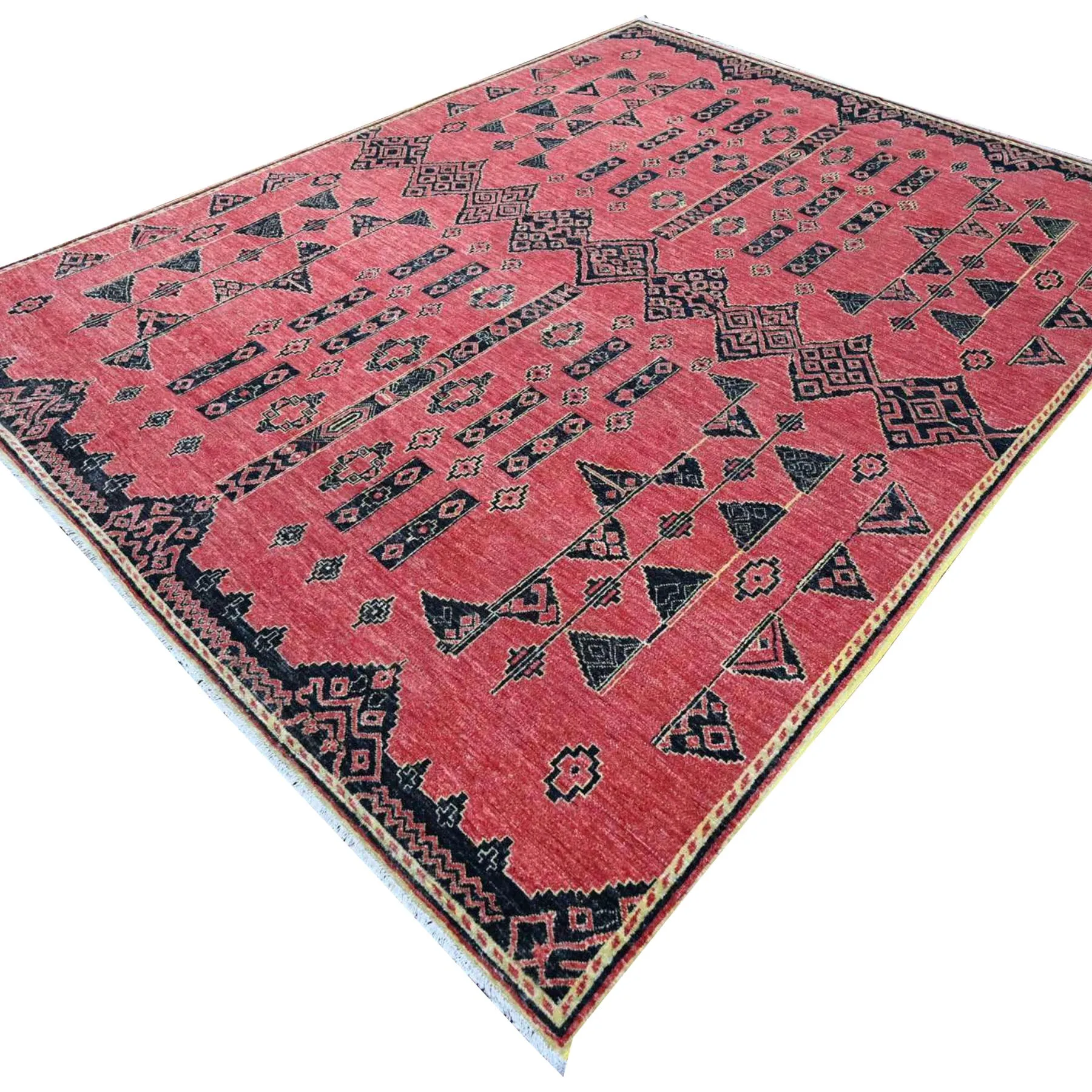 Fine Hand-Knotted Southwestern Style Handmade Wool Rug (Size 8.7 X 11.3) Cwral-10734