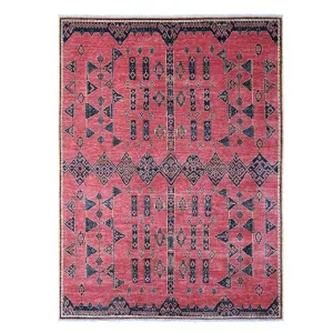 Fine Hand-Knotted Southwestern Style Handmade Wool Rug (Size 8.7 X 11.3) Cwral-10734