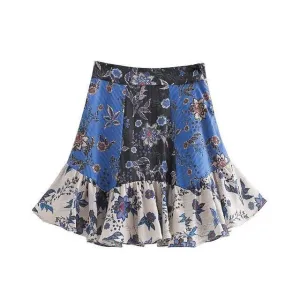 Floral Ruffled Skirt