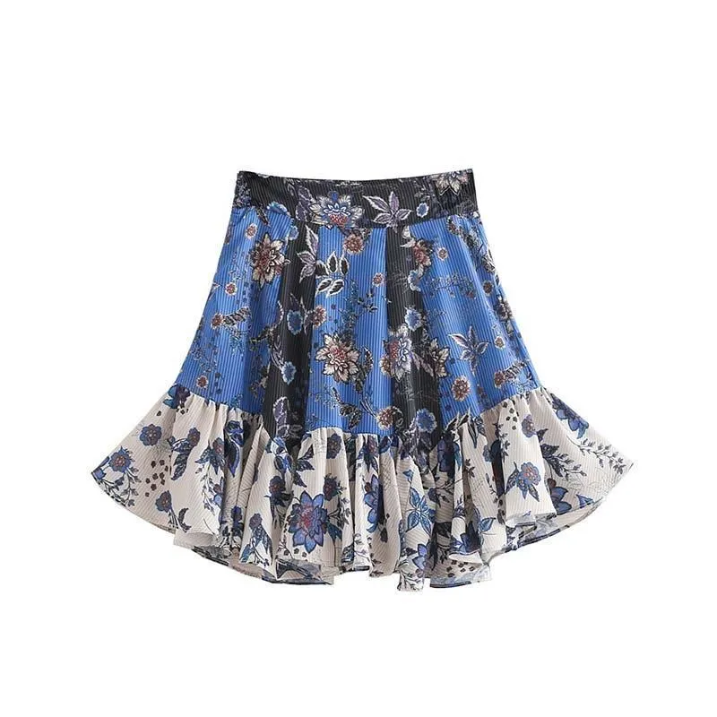 Floral Ruffled Skirt