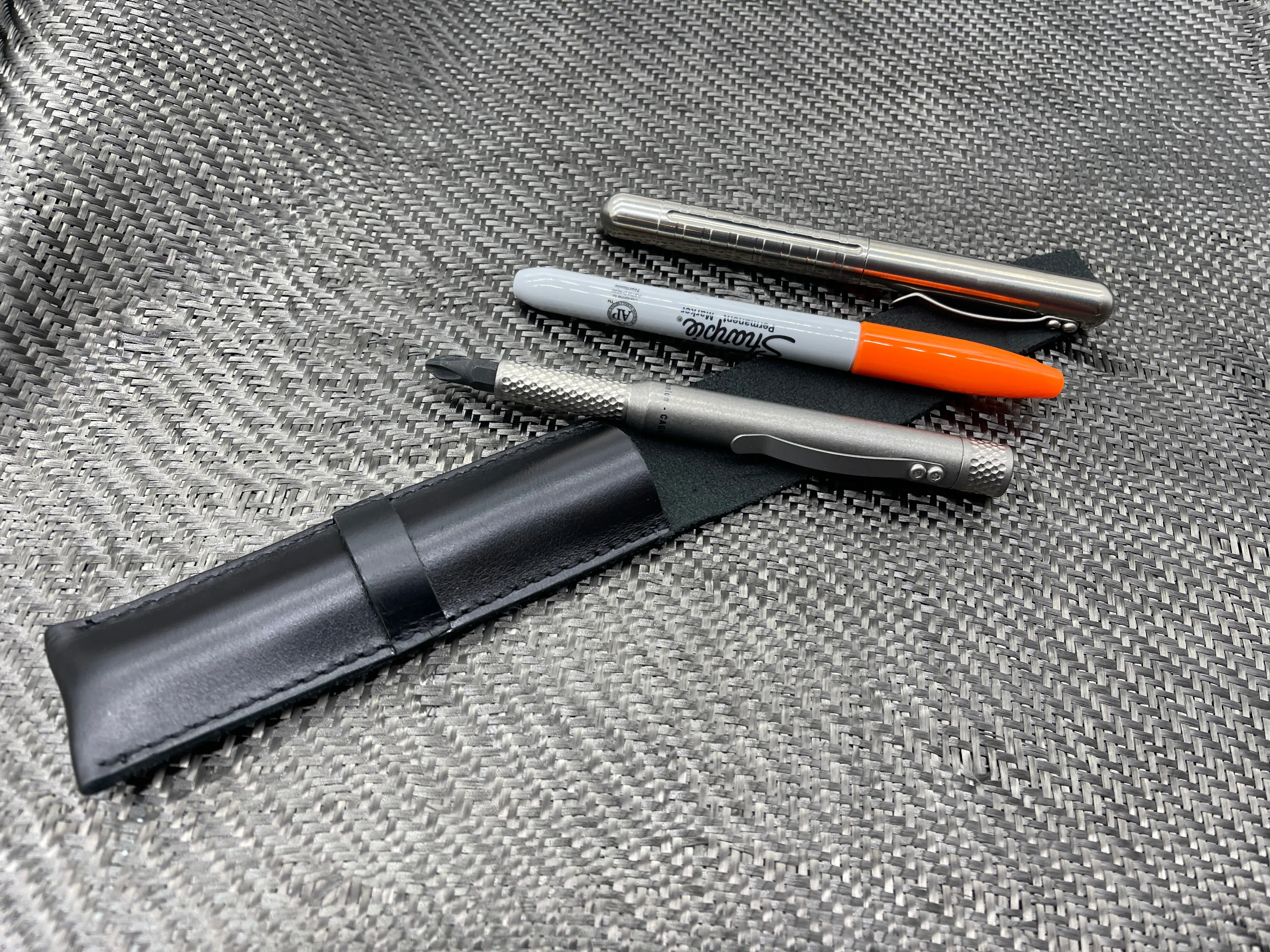 Full Grain Leather Pen Holder