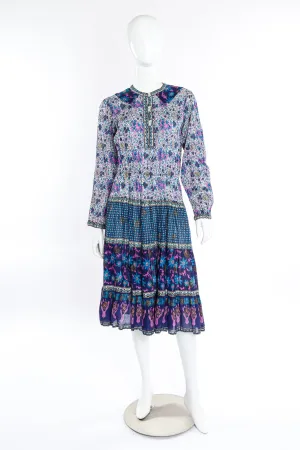 Gauzy Floral Peasant Dress