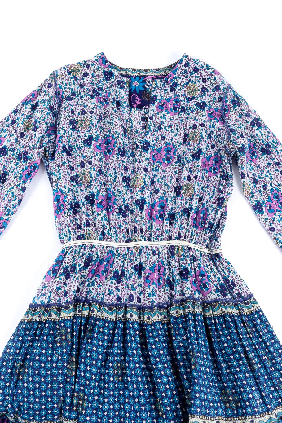 Gauzy Floral Peasant Dress