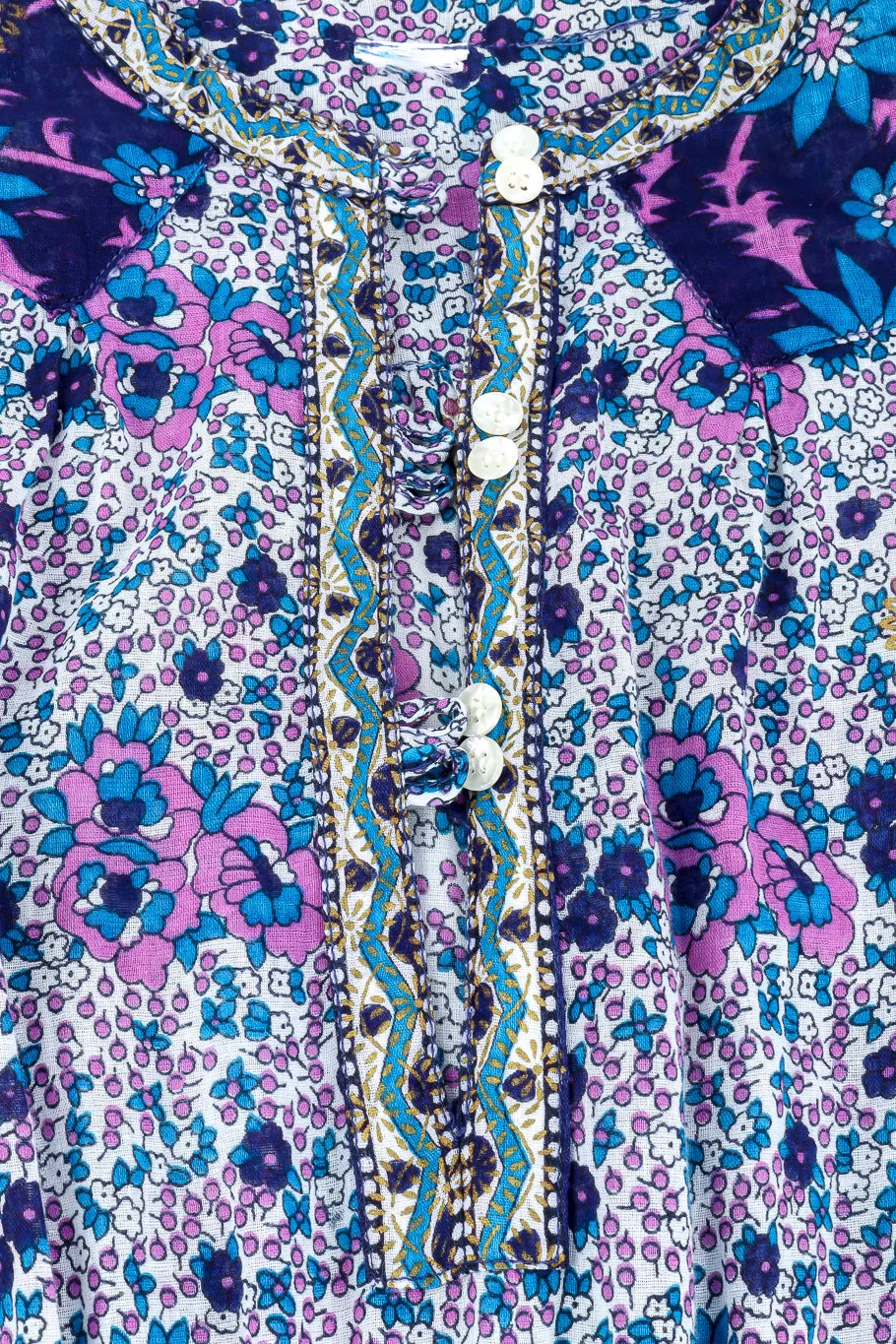 Gauzy Floral Peasant Dress