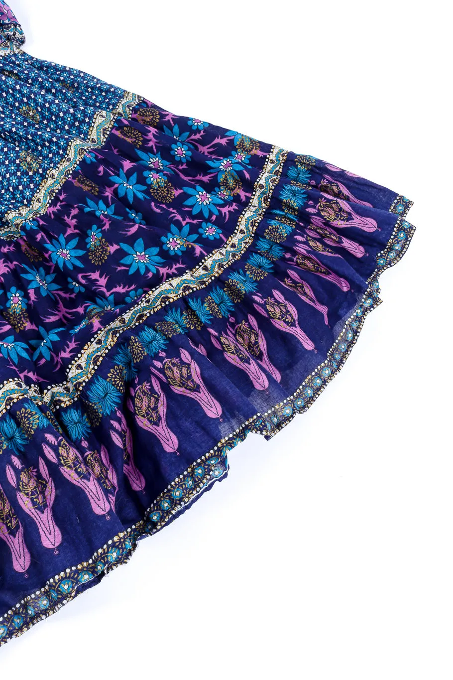 Gauzy Floral Peasant Dress