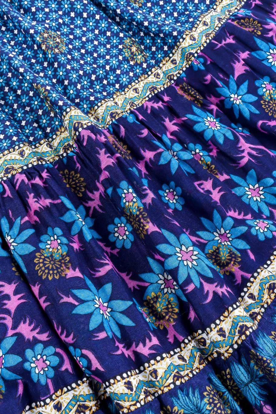 Gauzy Floral Peasant Dress