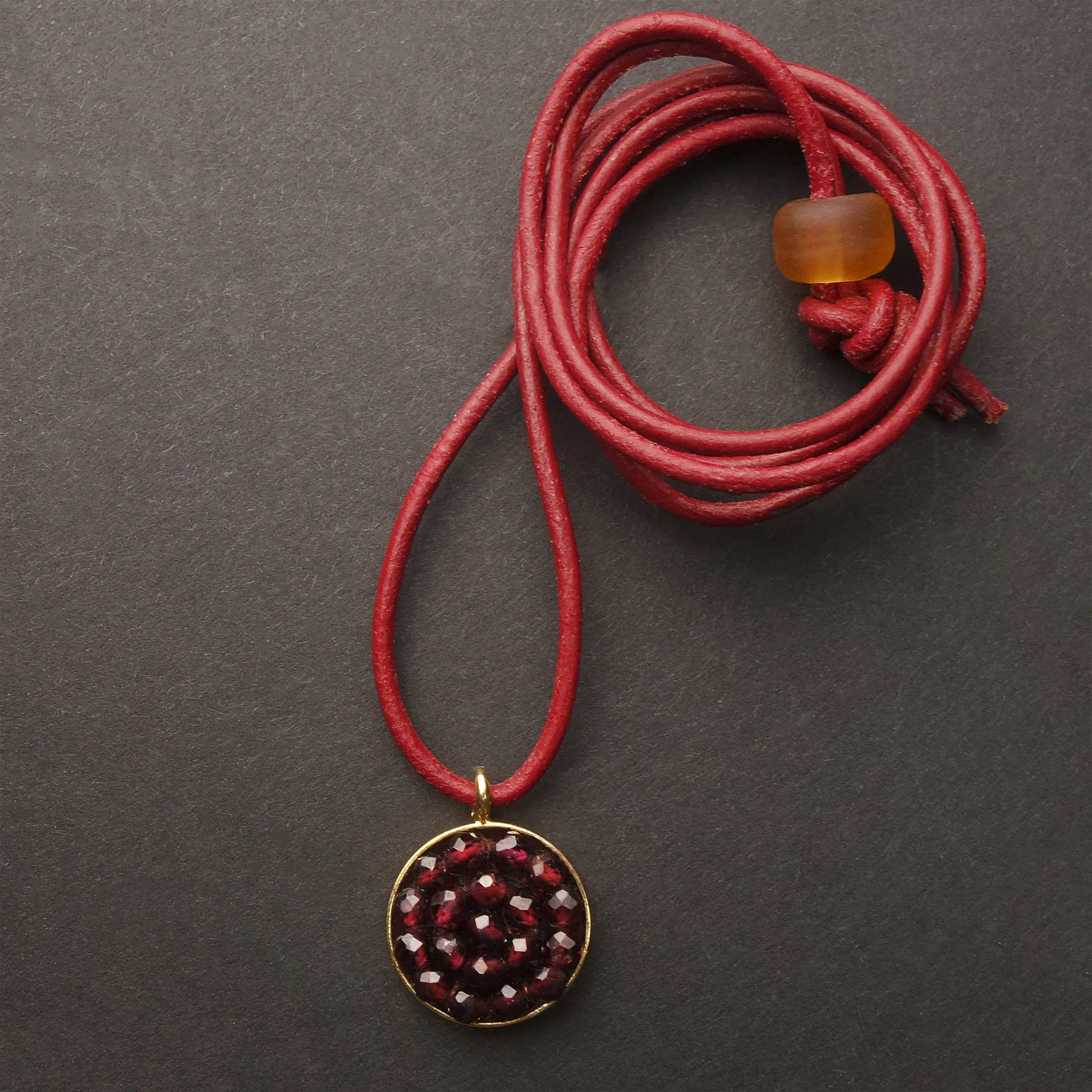 Gemstone mosaic adjustable necklace/wrap bracelet