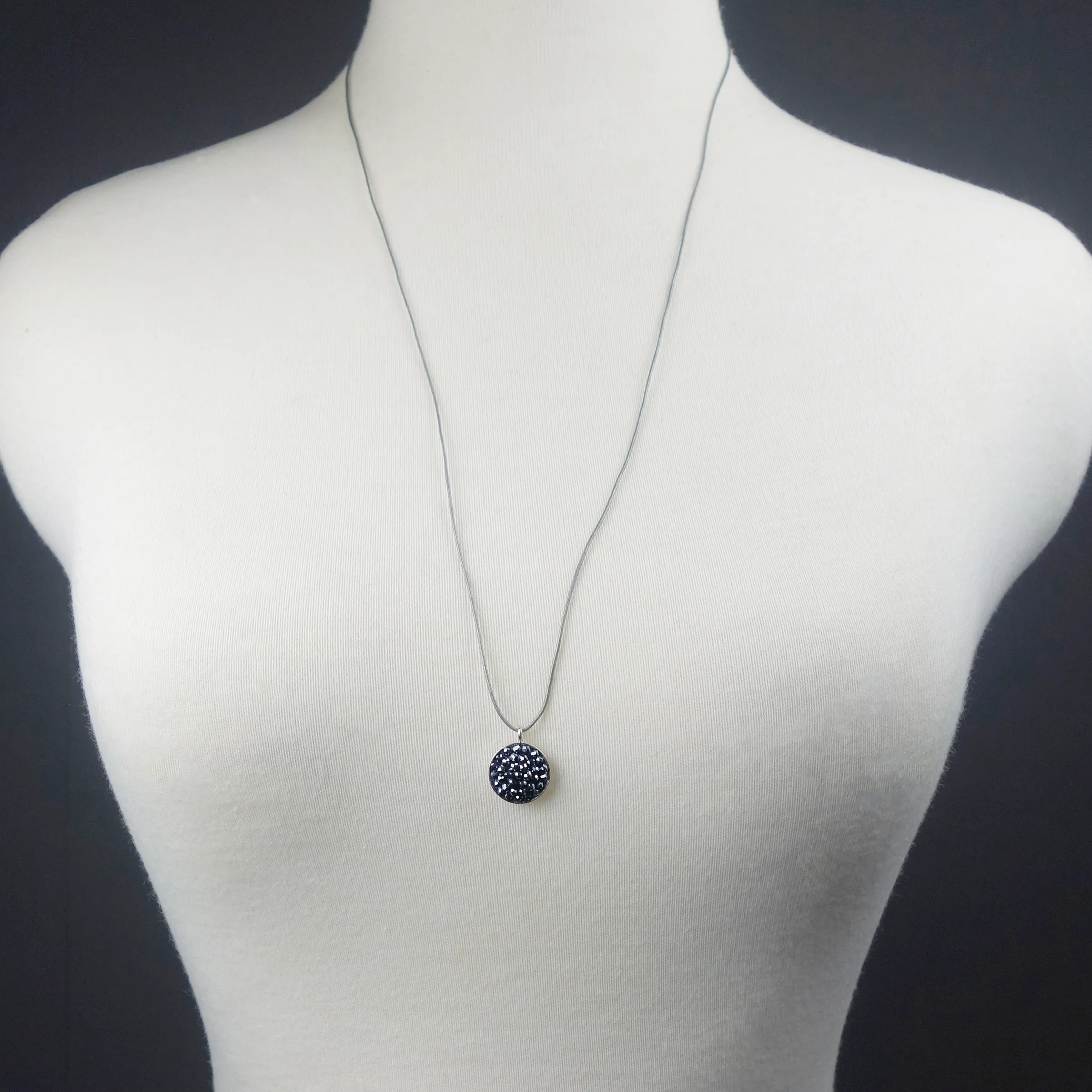 Gemstone mosaic adjustable necklace/wrap bracelet