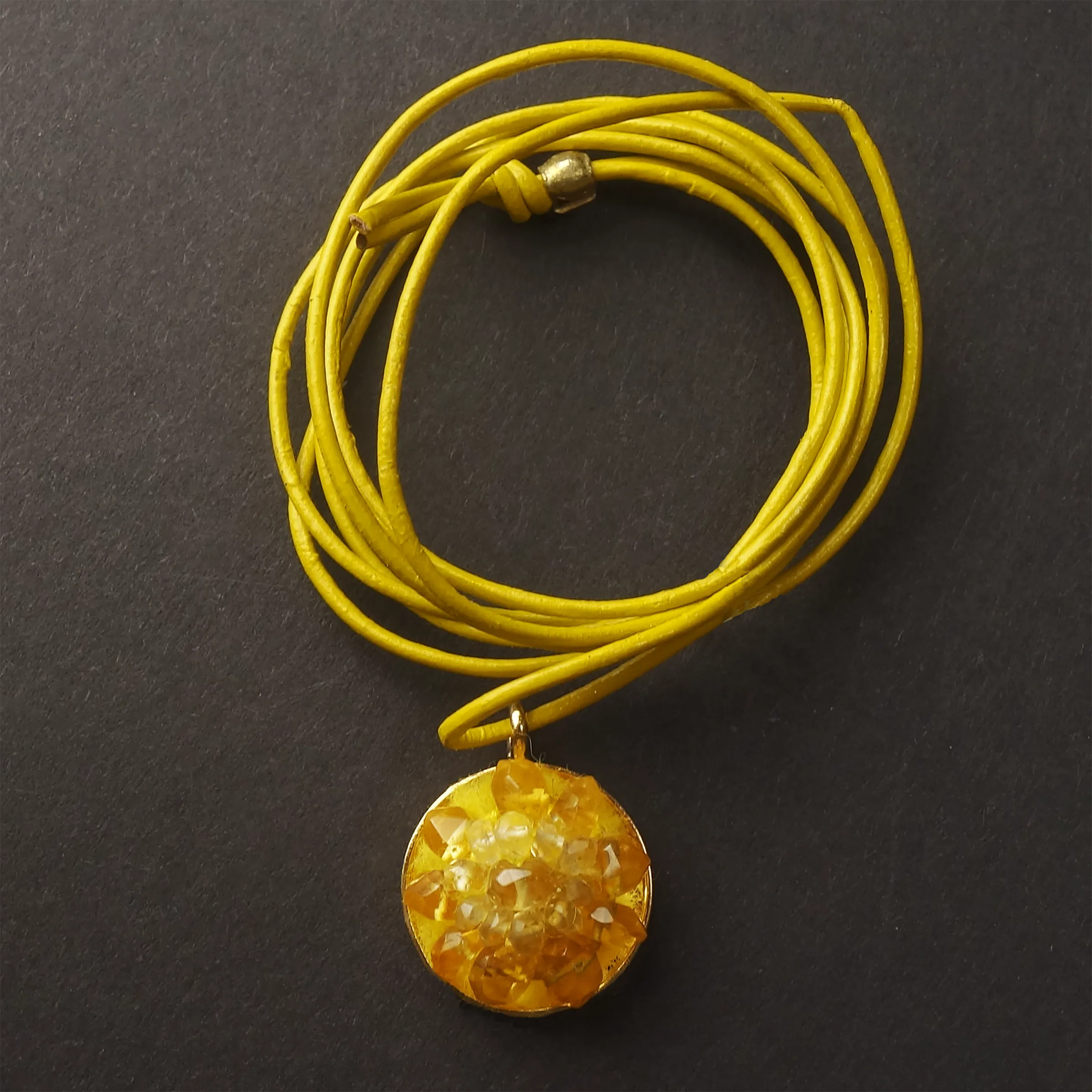 Gemstone mosaic adjustable necklace/wrap bracelet