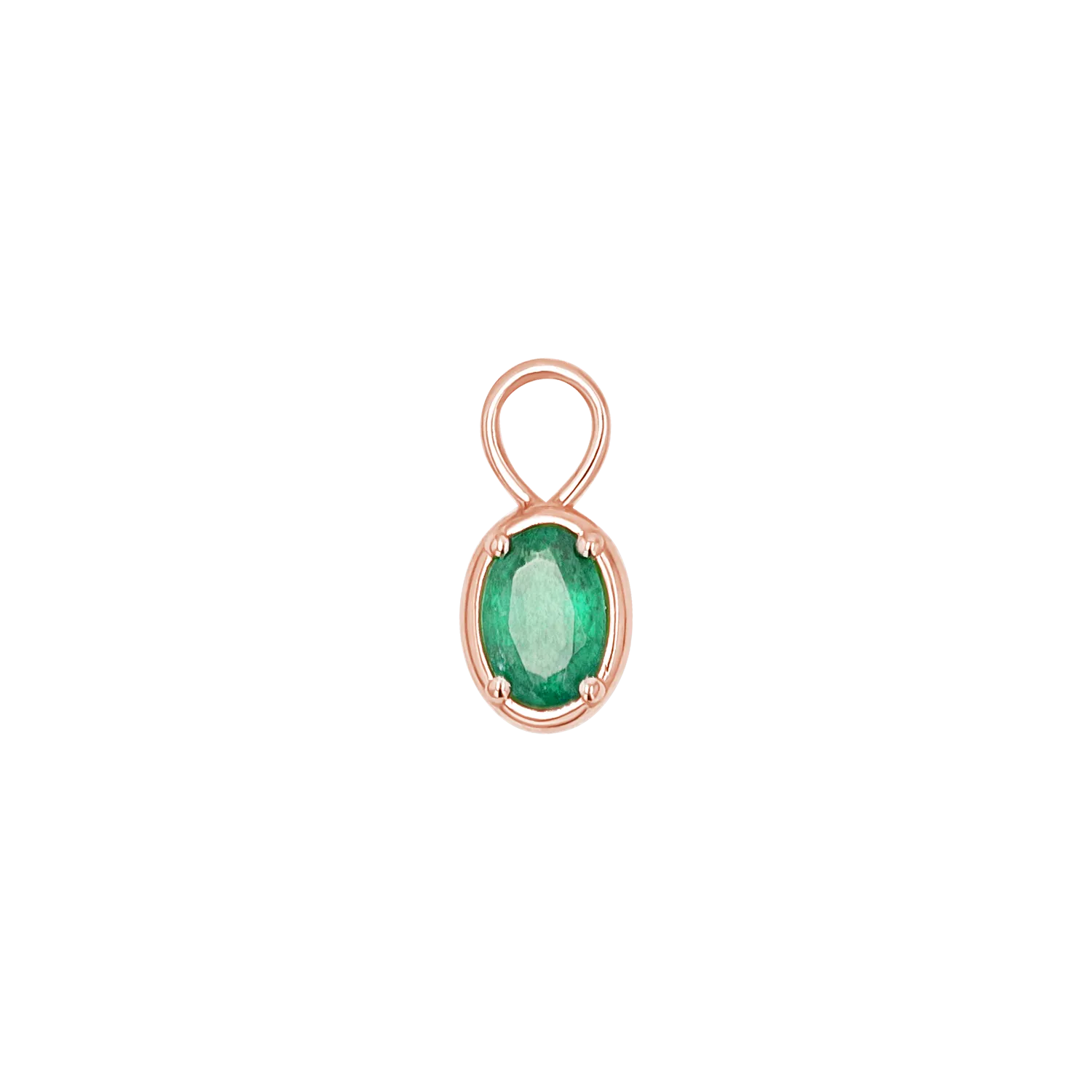 Gemstone Oval Huggie Charms