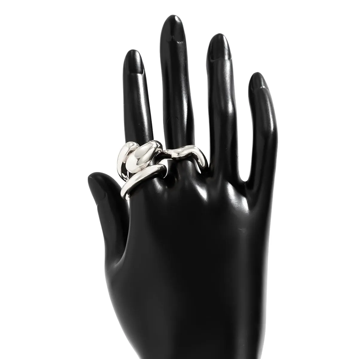 Geometric 3pcs Gold Plated Waterdrop Open Ring Set