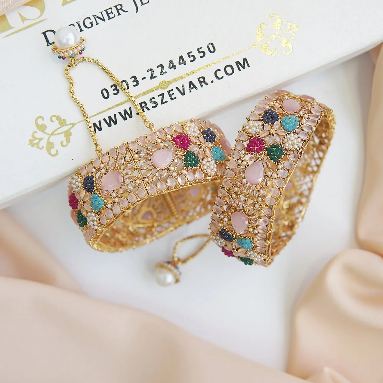 Glamorous Gemstone Zirconia Bangles