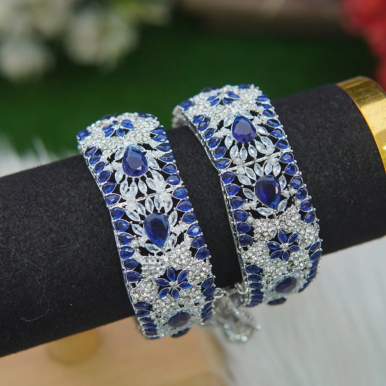 Glamorous Gemstone Zirconia Bangles