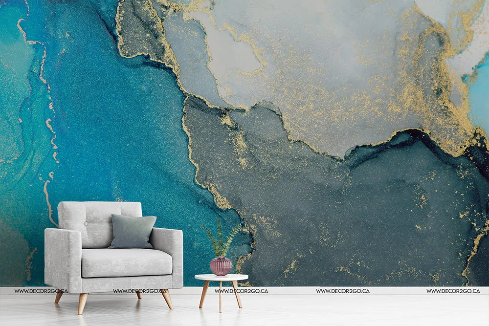 Gold Fracture Wallpaper Mural