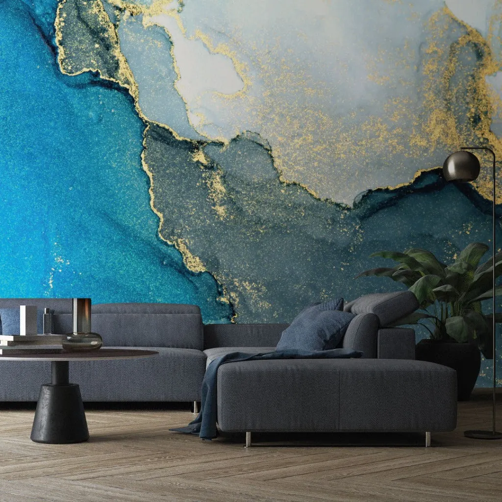 Gold Fracture Wallpaper Mural