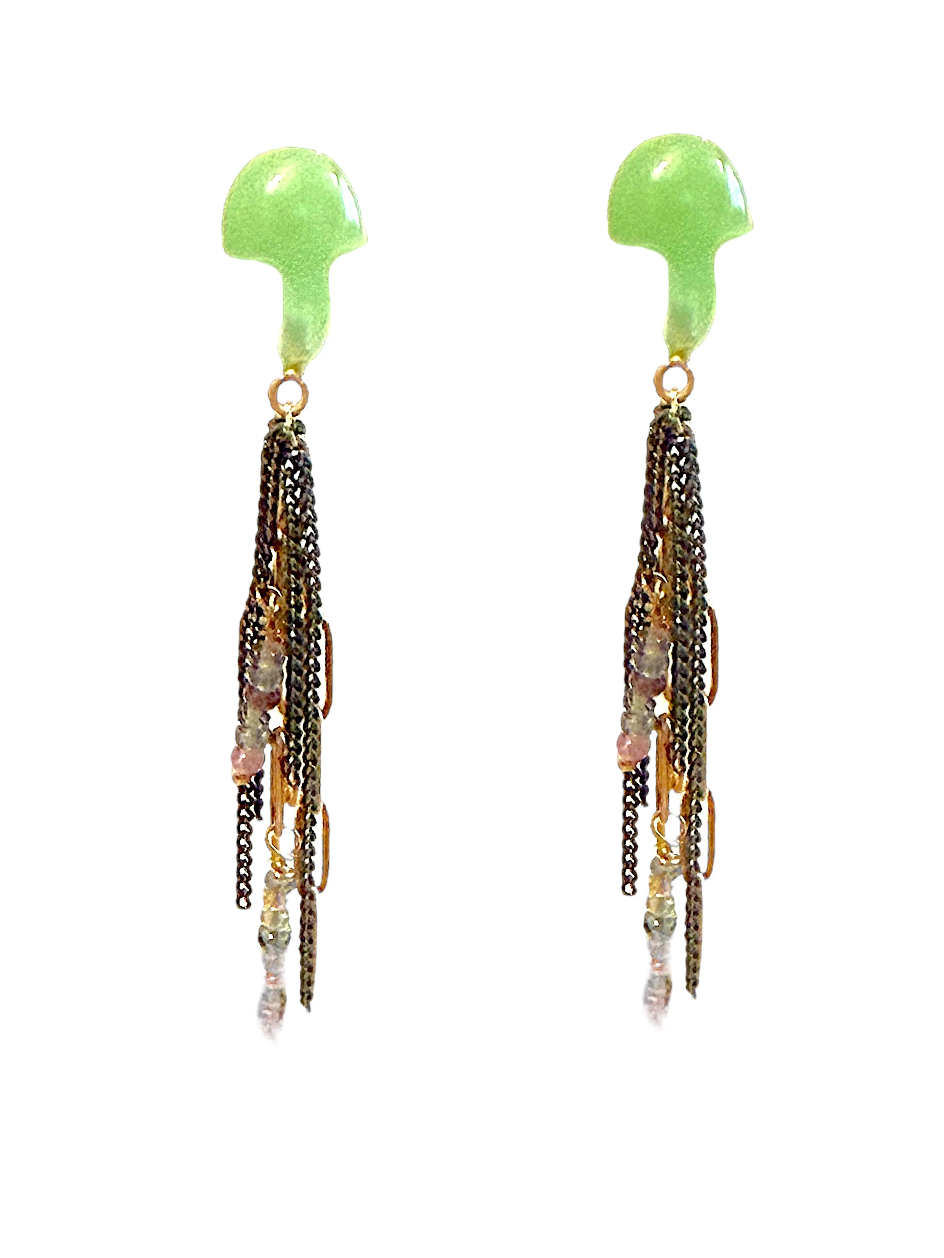 GREEN WITH ENVY PSYCHEDELIC RAINBOW STUDS
