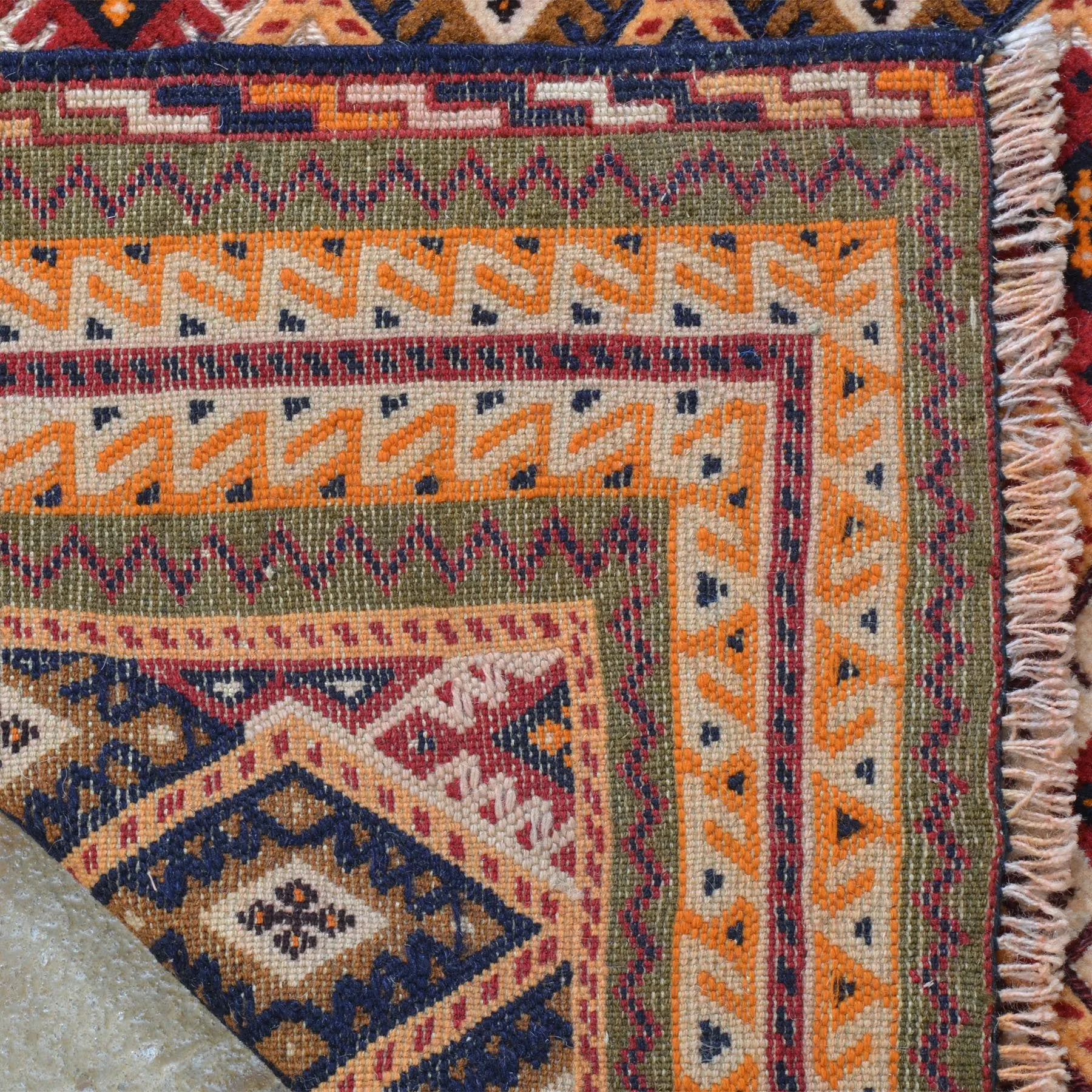 Hand-Knotted Afghan Mashwani Tribal Design Handmade Wool Rug (Size 2.9 X 4.1) Brrsf-1770