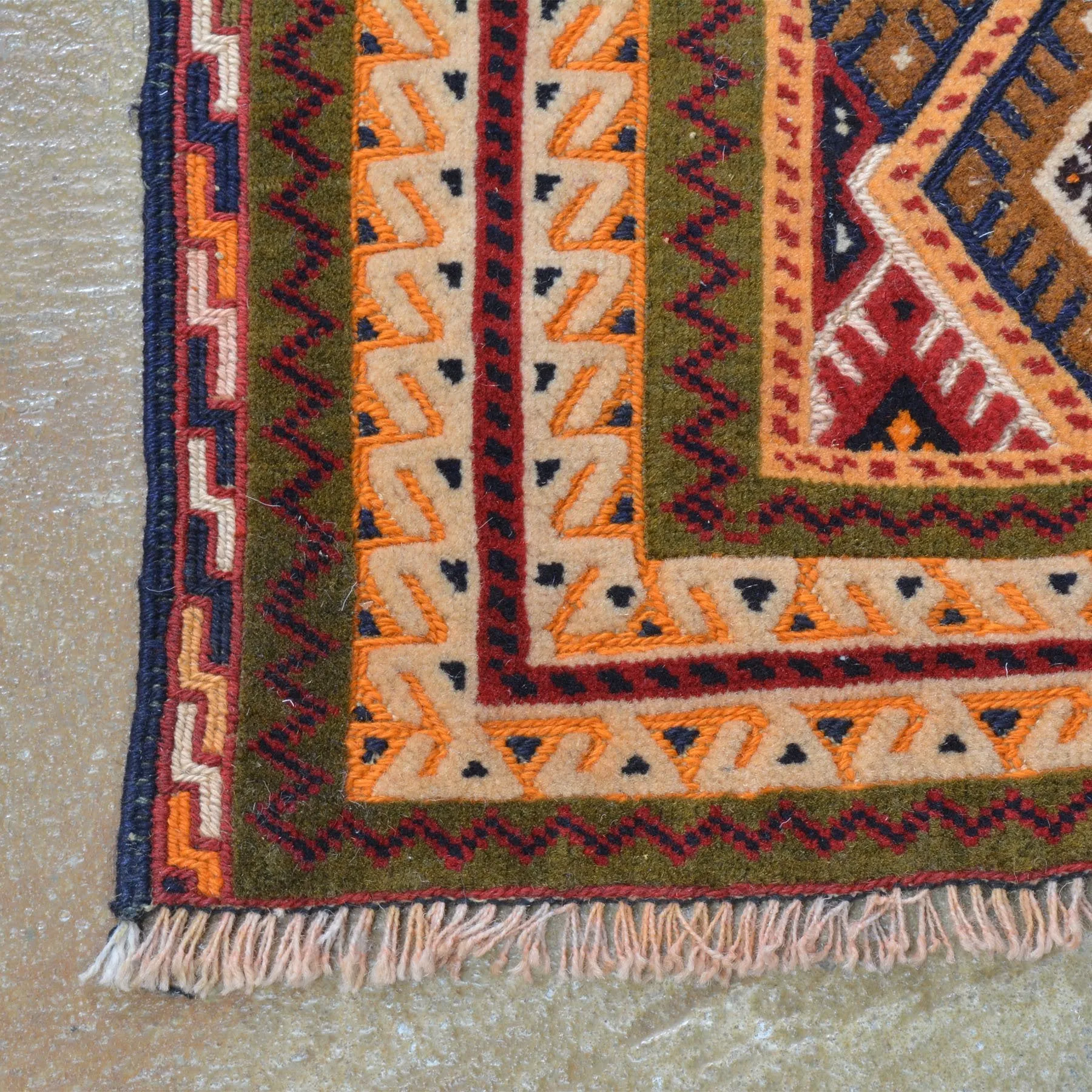 Hand-Knotted Afghan Mashwani Tribal Design Handmade Wool Rug (Size 2.9 X 4.1) Brrsf-1770