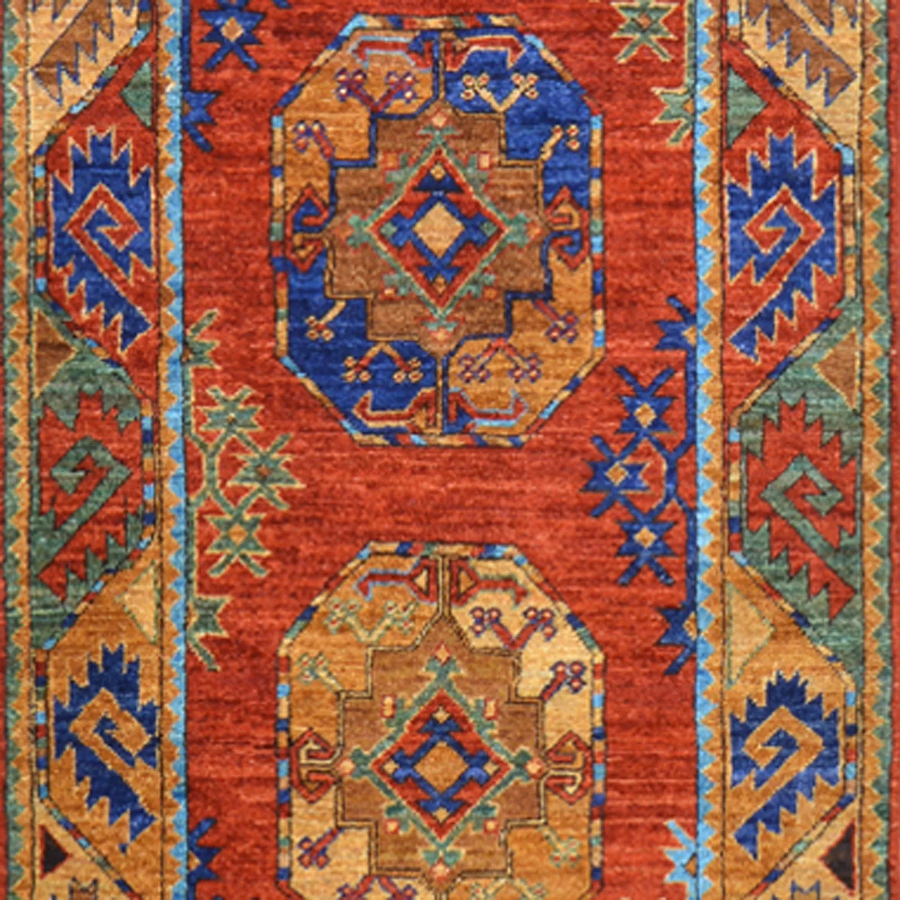 Hand-Knotted Afghan Tribal Wool Handmade Rug (Size 2.10 X 12.9) Cwral-8751