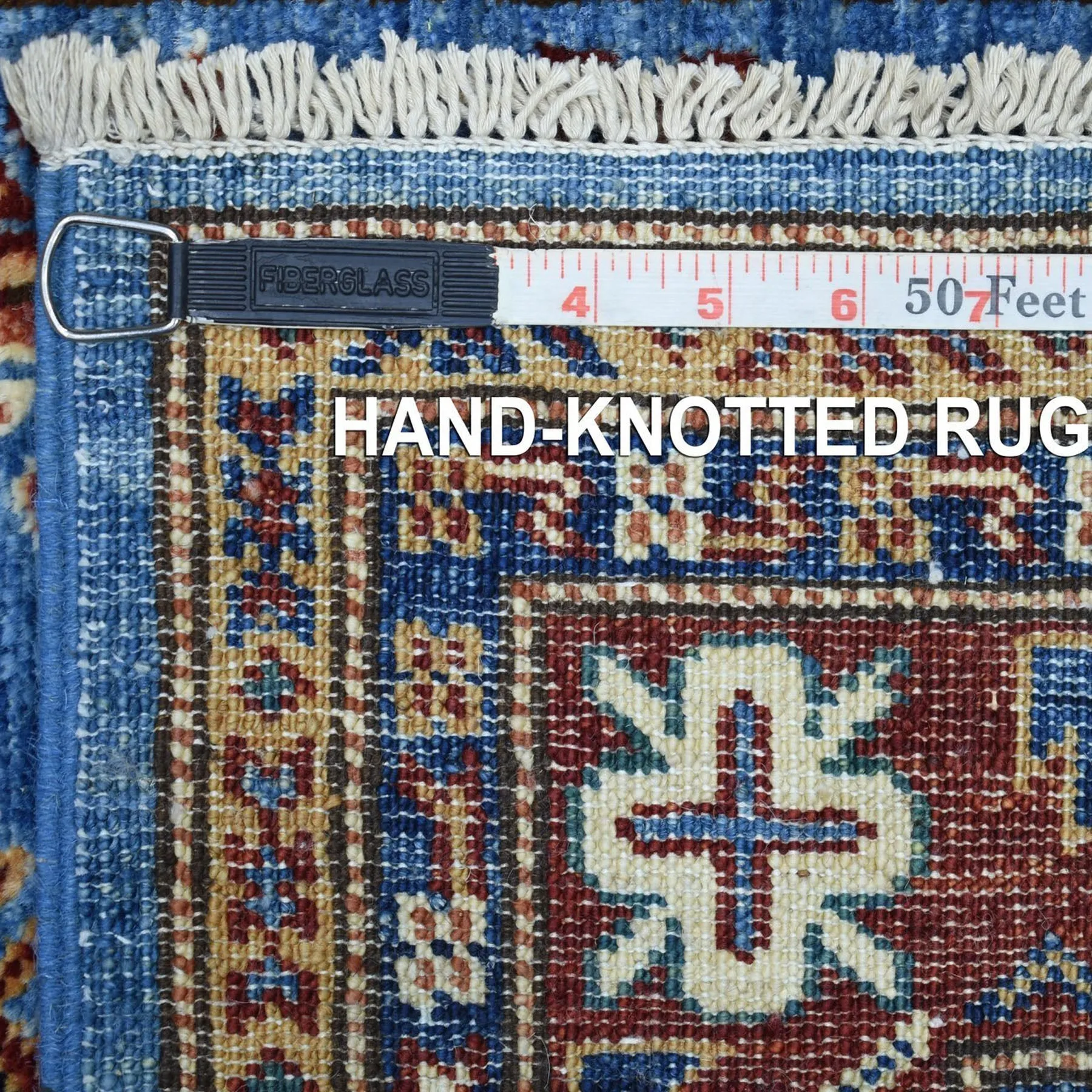 Hand-Knotted Caucasian Super Kazak Design Handmade Wool Rug (Size 3.0 X 26.8) Cwral-8976