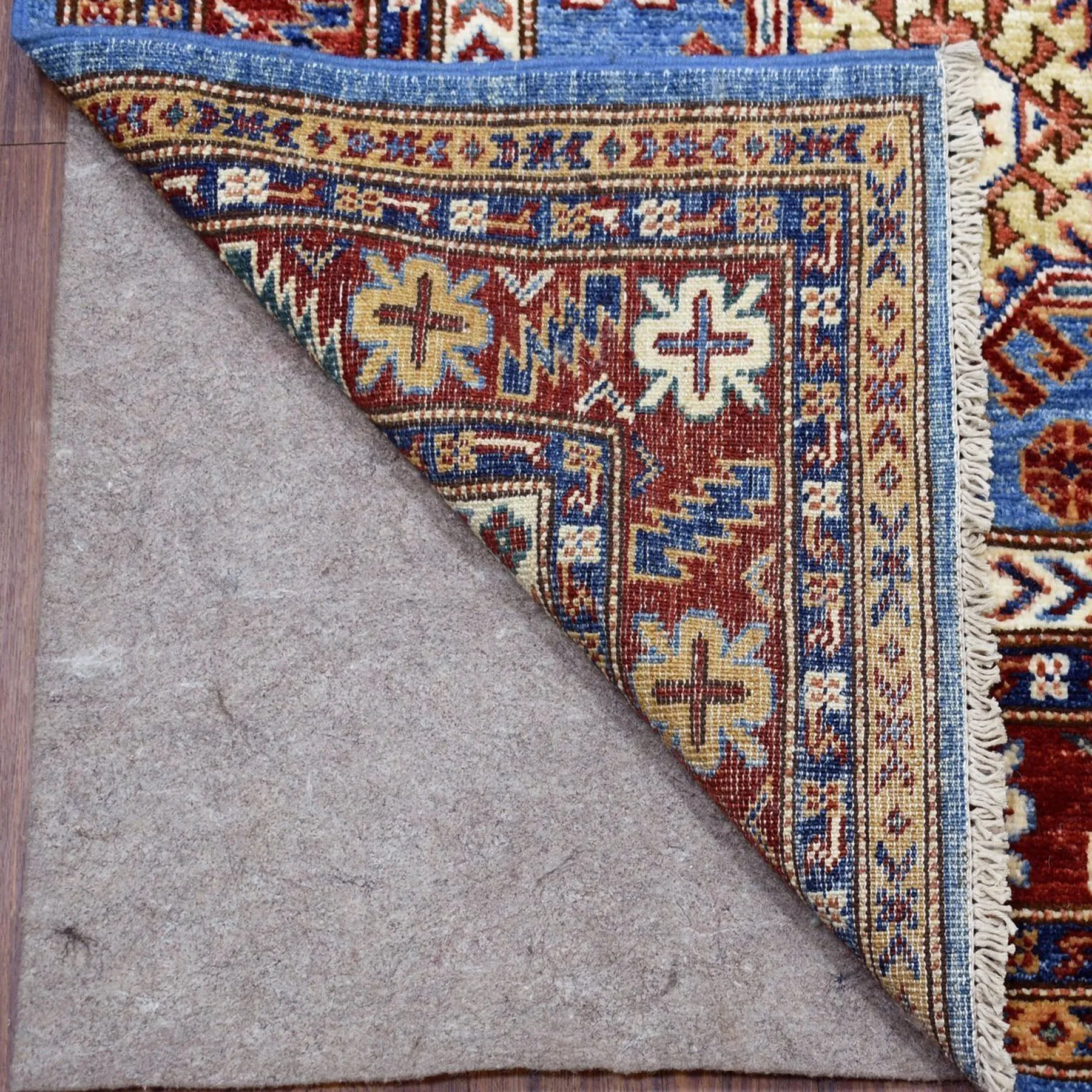 Hand-Knotted Caucasian Super Kazak Design Handmade Wool Rug (Size 3.0 X 26.8) Cwral-8976