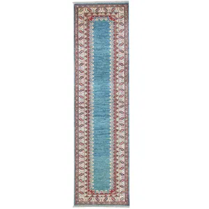 Hand-Knotted Caucasian Super Kazak Design Rug 100% Wool (Size 2.9 X 9.11) Cwrsf-1902