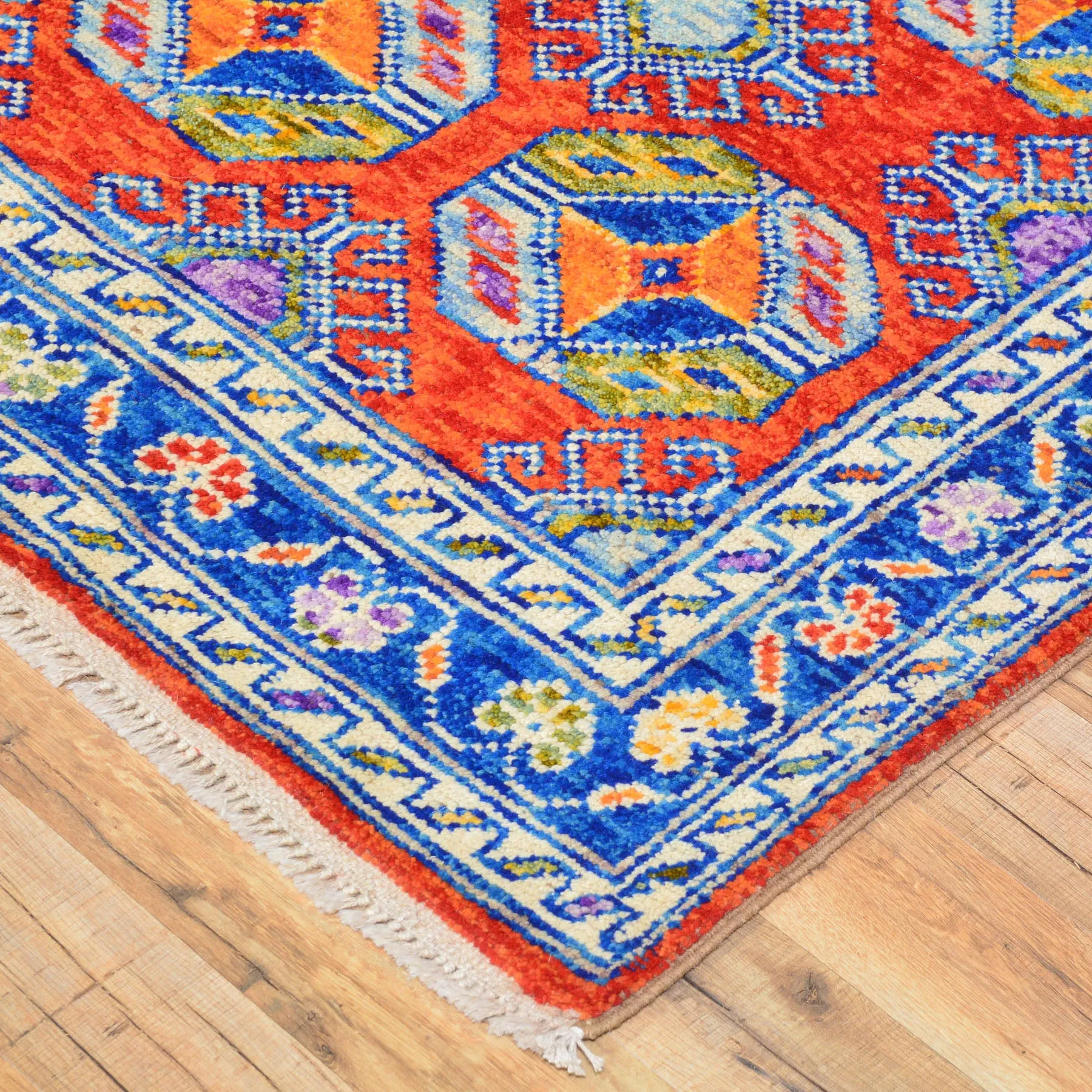 Hand-Knotted Ersari Design Handmade Wool Rug (Size 4.1 X 6.2) Cwral-7119